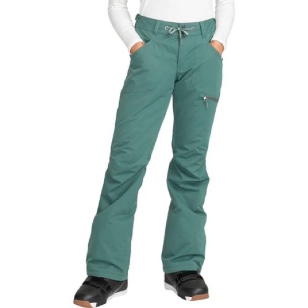 Roxy Women's Nadia Technical Snow Pants Dry Warm Flight Green Size Medium